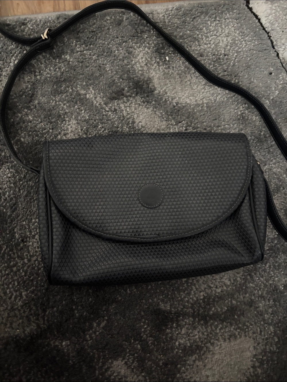 Black Textured Crossbody Bag - Liz Claiborne